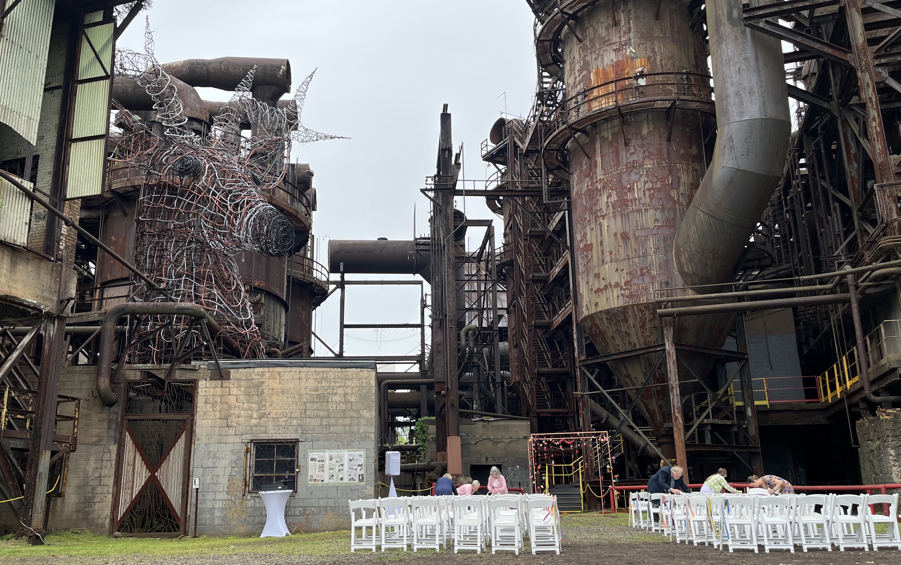 Attending my oldest’s wedding at the Carrie Blast Furnances in Pittsburgh.